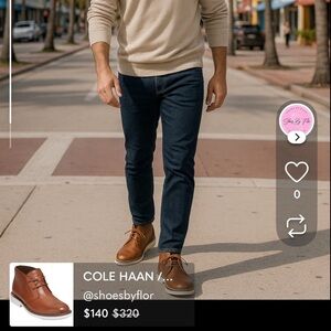 COLE HAAN / Go To Lace Chukka / Woodbury / Leather /  Boots /  Size 7